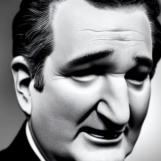 Image similar to Ted Cruz, ugly close up, highly detailed, large pores