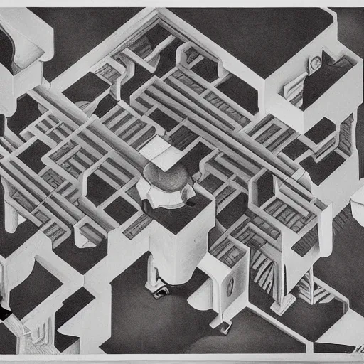 Image similar to MC Escher Painting