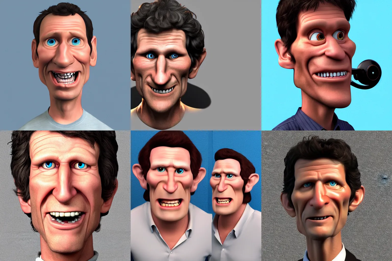 Prompt: todd howard. 3D exaggerated Caricature Render. Pixar