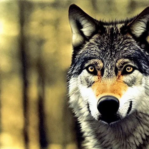 Prompt: award winning photograph of a wolf, photorealistic, nikon f 1. 8