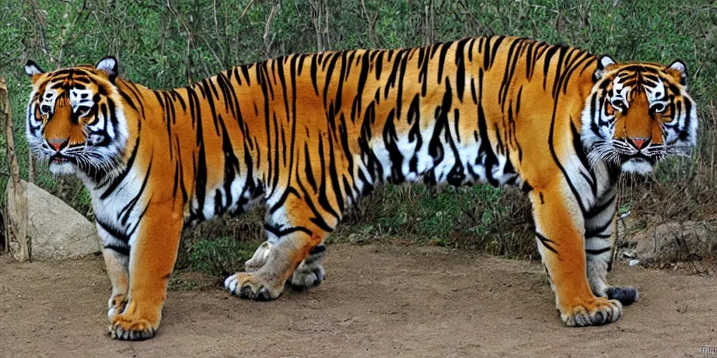 Image similar to joe exotic the tiger king standing in front of a tiger cage, tigers