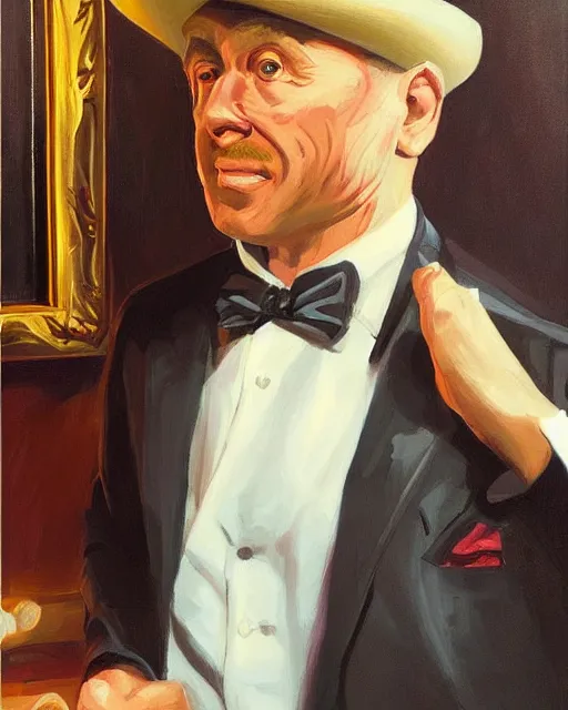 Prompt: a magician's portrait by ray swanland and rhads