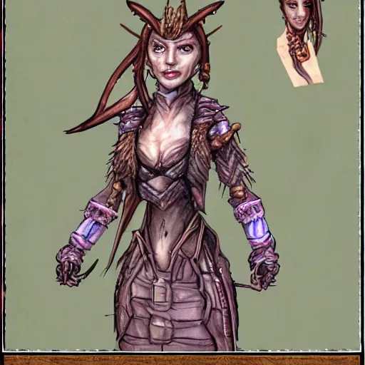 Image similar to planescape art style annah character concept