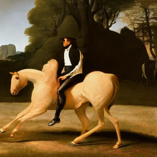 Image similar to this is hell, oil painting by george stubbs