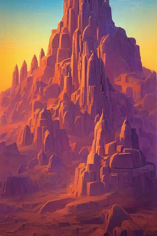 Prompt: the painted tower of the sun queen, by Sylvain Sarrailh and Nicholas Roerich and jean delville and Tyler Edlin and William Dyce, dramatic cinematic lighting , beautiful garden, ornate carved architecture, smooth, sharp focus, extremely detailed