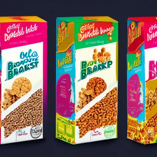 Prompt: breakfast cereals packaging design