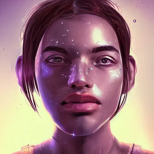 Image similar to detailed portrait of an interdimensional traveler. extremely detailed. beautiful lighting. trending on artstation.