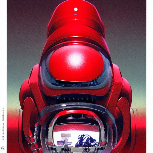 Prompt: !dream self portrait of a robot with a squid face. Red and black body armor, digital art, realistic, ultradetailed, concept art in the style of Science Fiction. art by Syd Mead and Moebius, trending on artstation, devianart, cgsociety