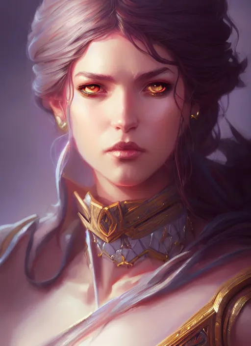 Image similar to percian princess, portrait, art by artgerm and greg rutkowski and magali villeneuve, d & d, fantasy, highly detailed, portrait, digital painting, trending on artstation, concept art, sharp focus, illustration