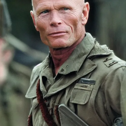 Image similar to Ed Harris starring in saving private Ryan