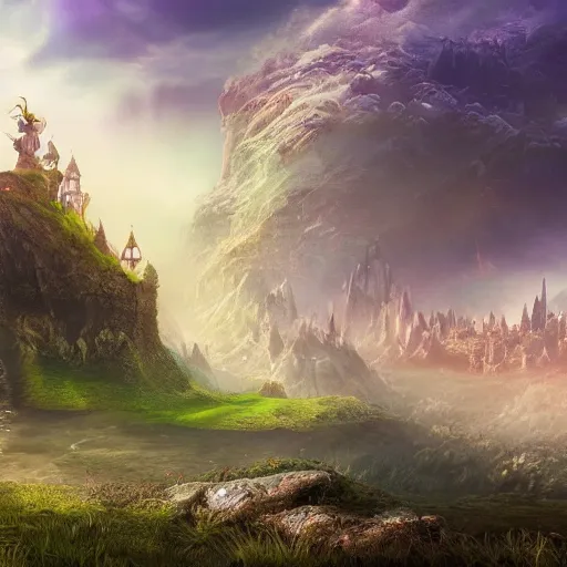 Image similar to fantasy land, land of dreams, david noren, daniel conway, 4 k