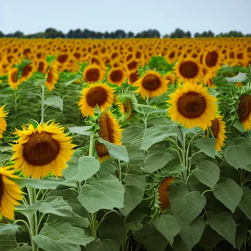 Prompt: field of sunflowers