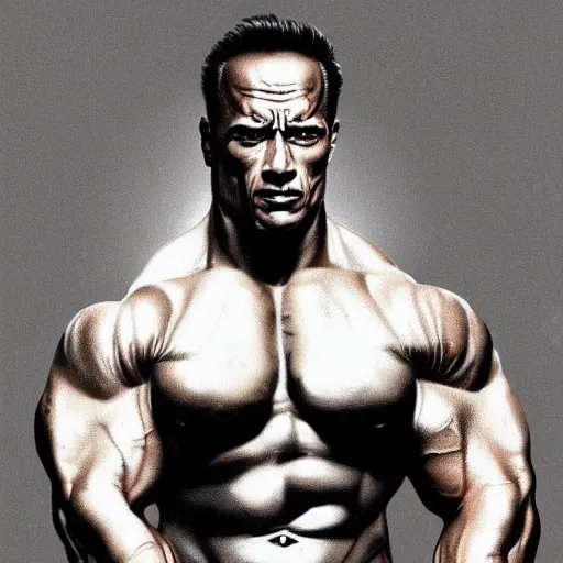 Image similar to fusion of arnold schwarzenegger and dwayne johnson