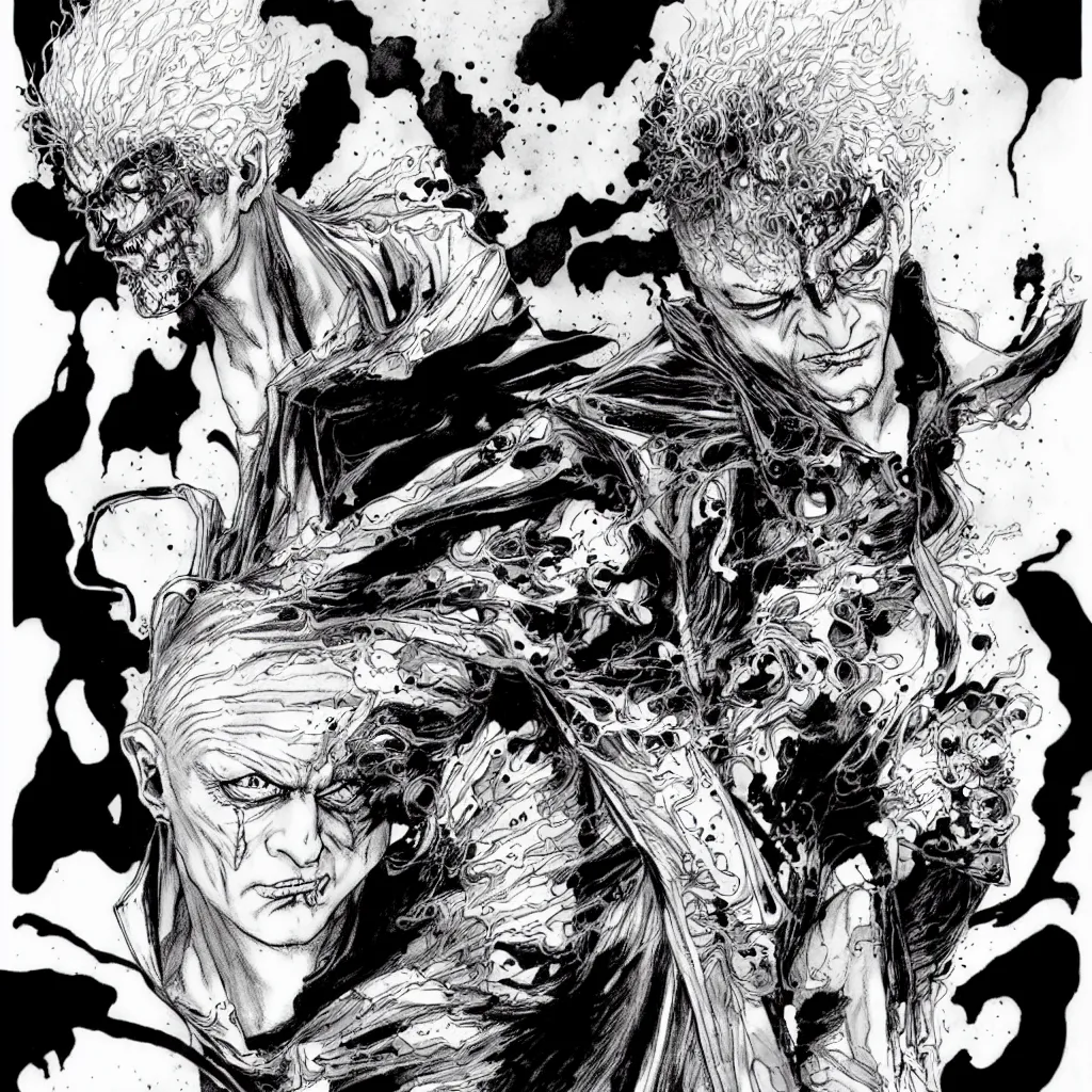 Image similar to The sandman drawing by Kim Jung gi and Karl Kopinski