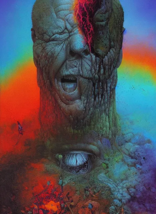 Image similar to alex jones by zdzislaw beksinski and lisa frank