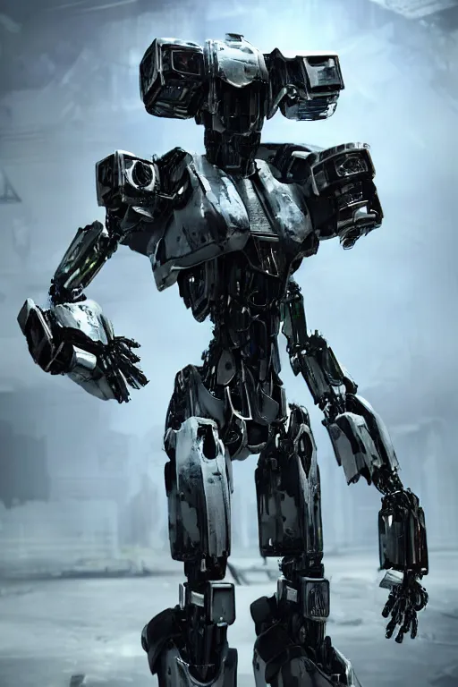 Prompt: a furture ai boxing humanoid mecha in ruin city, victory, punk style, by war robots, real steel ( 2 0 1 1 ), westworld and eve venture and pacific rim and machine warrior 5, cryengine, frostbite 3 engine, camouflage scheme, sharp focus, 8 k realistic, high definition, insanely detailed, sunny, ray tracing, realistic shaded,