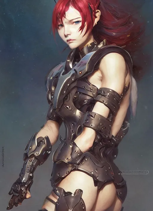 Image similar to character design game art digital 3 d girl viking evangelion cyborg armor by gaston bussiere, anna nikonova aka newmilky, greg rutkowski, yoji shinkawa, yoshitaka amano, tsutomu nihei, muira, moebius, donato giancola, riccardo federici, trending on artstation, featured on pixiv