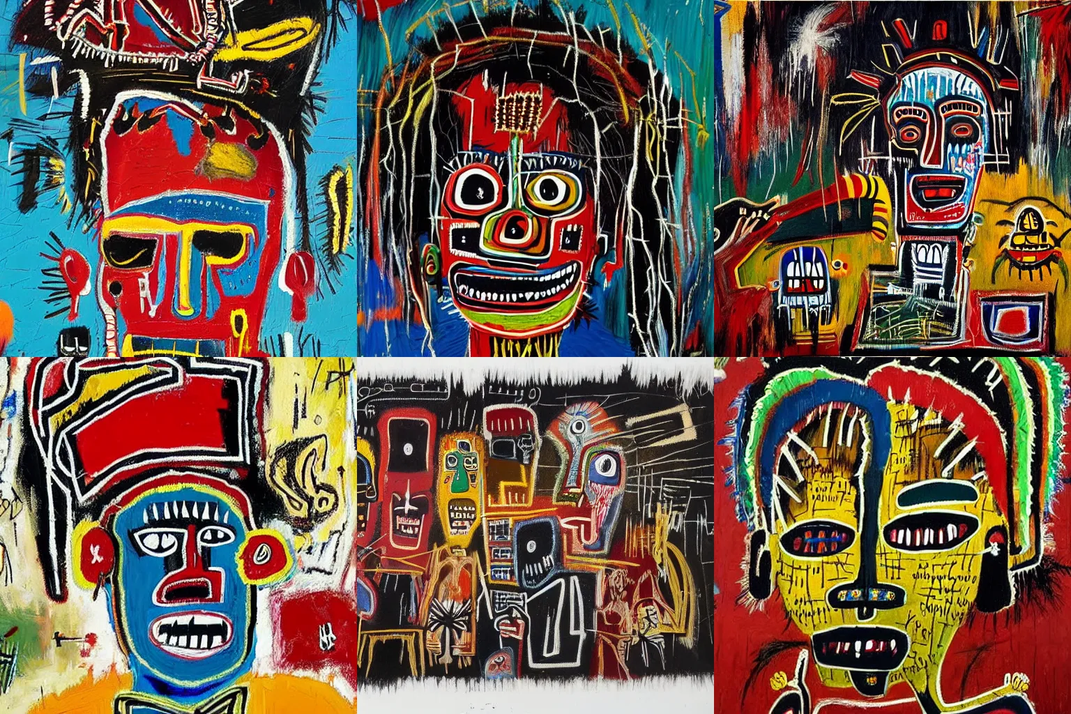 Prompt: extremely highly detailed haitian voodoo paintings by Jean-Michel Basquiat 4k insanely detailed and intricate, super detailed, 4k HDR high quality