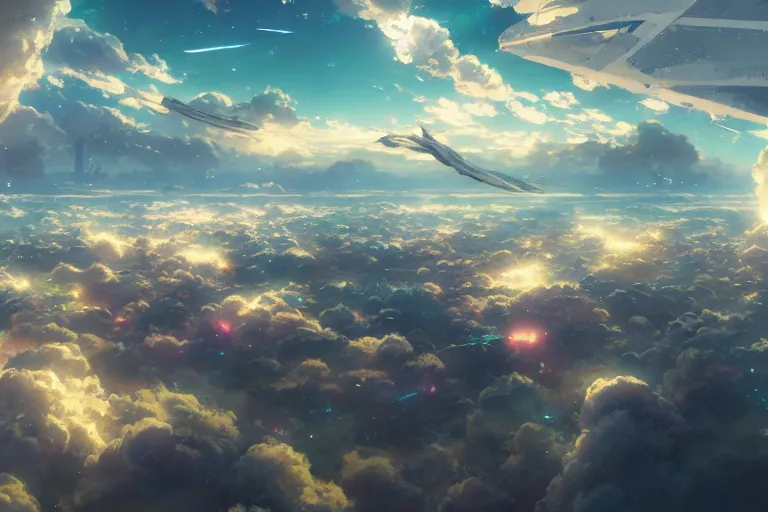 Prompt: ultra realistic flying city on clouds, colors, 8 k, hd, details, fantasy, epic, ancient city, landscape illustration concept art anime key visual trending pixiv fanbox by wlop and greg rutkowski and makoto shinkai and studio ghibli and kyoto animation symmetrical facial features