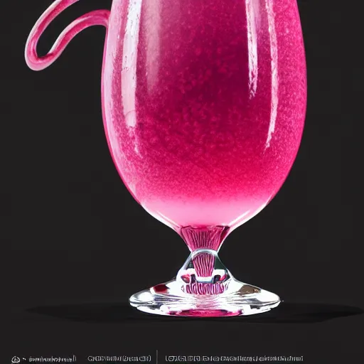 Prompt: a stream of delicious thick pink sauce pouring into an exquisitely detailed beautiful goblet, hyperrealistic, 8K HD octane render, fantasy concept art, cinematic lighting, popular on artstation