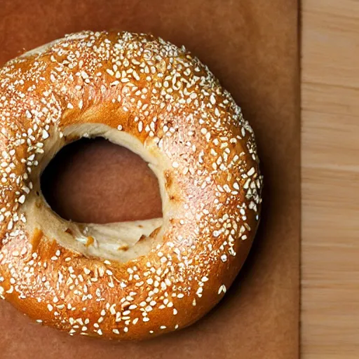 Image similar to everything in the universe contained within an everything bagel