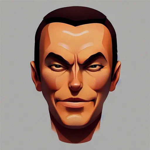 Image similar to face icon stylized minimalist goldfinger, loftis, cory behance hd by jesper ejsing, by rhads, makoto shinkai and lois van baarle, ilya kuvshinov, rossdraws global illumination