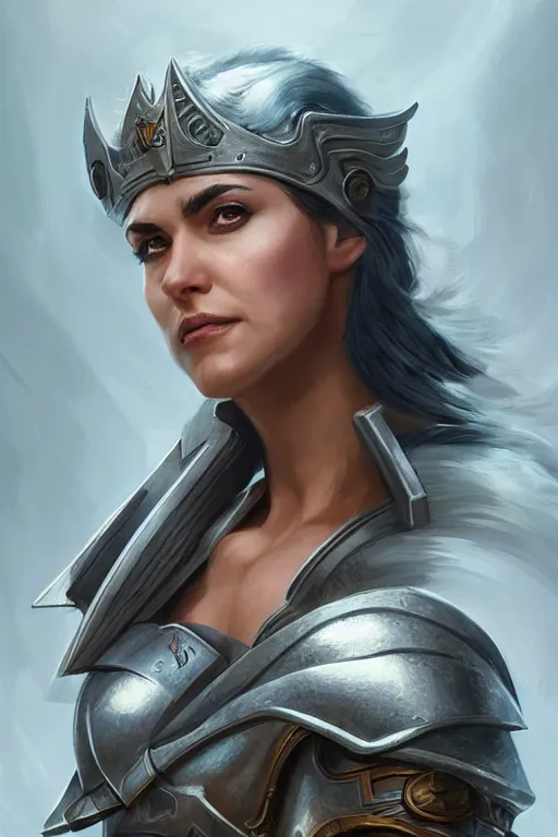 Image similar to amazon valkyrie athena, d & d, fantasy, portrait, highly detailed, headshot, digital painting, trending on artstation, concept art, sharp focus, illustration, art by artgerm and greg rutkowski and magali villeneuve