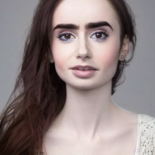 Image similar to a combination of Krysten Ritten and Lily Collins