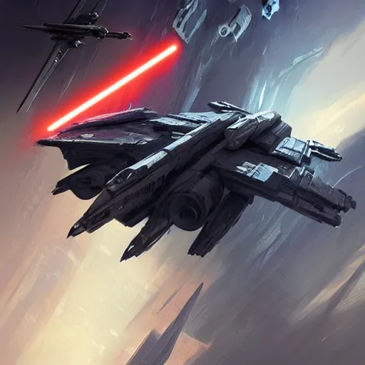 Image similar to scifi concept art by greg rutkowski, x wing starfighter, star wars expanded universe, highly detailed, digital painting, artstation, concept art, smooth, sharp foccus ilustration, artstation hq