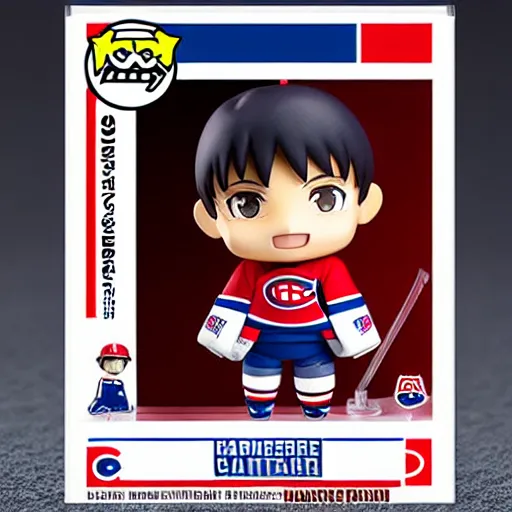 Prompt: high quality portrait flat matte painting of cute Nendoroid figurine of Carey Price Goaltender, in the style of nendoroid and manga NARUTO, number 31 on jersey, Carey Price Goaltender, An anime Nendoroid of Carey Price, goalie Carey Price!!!, number 31!!!!!, Montreal Habs Canadiens figurine, detailed product photo, flat anime style, thick painting, medium close-up