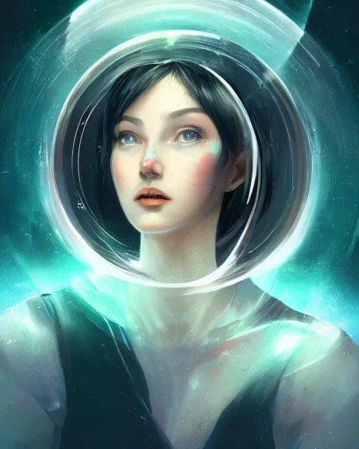 Image similar to beautiful girl in a wormhole character concept style, by Mateusz Urbanowicz, beautiful girl, 8k character concept art, by WLOP, cinematic lighting, trending on artstation, symmetrical portrait symmetrical, highly detailed CGsociety, hyper