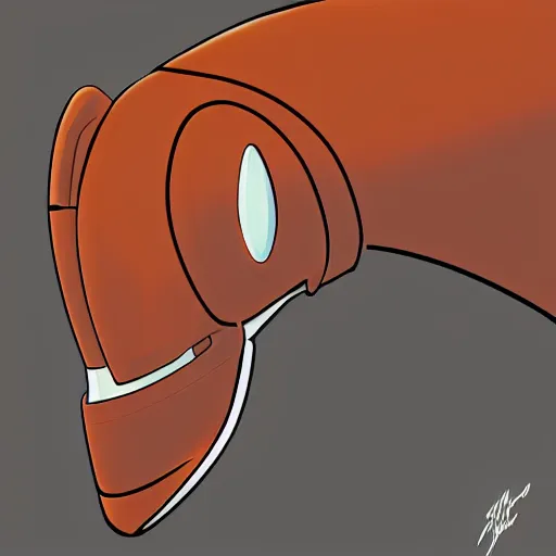 Prompt: anthro robotic dolphin headshot profile picture, side profile shot, commission on furaffinity, digital art by Syd Mead