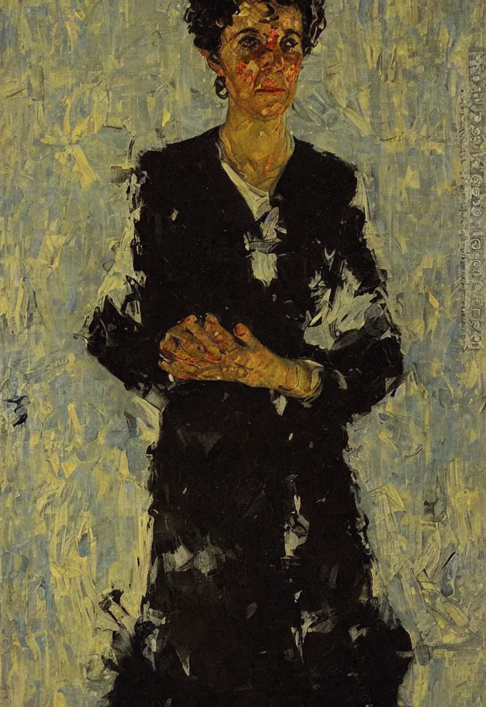 Image similar to aristocrat portrait, night, denis sarazhin, vrubel, oil on canvas