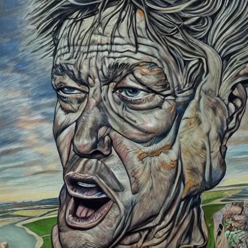 Image similar to Artwork by Peter Howson,