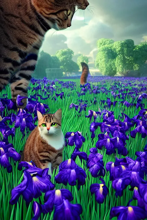 Prompt: a cat looking at the most beautiful thing in the world, wide irises, this is beautiful, pixar, volumetric lighting, epic composition, hyper detailed, ultra realistic, sharp focus, octane render, volumetric, ray tracing, artstation trending, cgsociety, sense of awe, 4 k