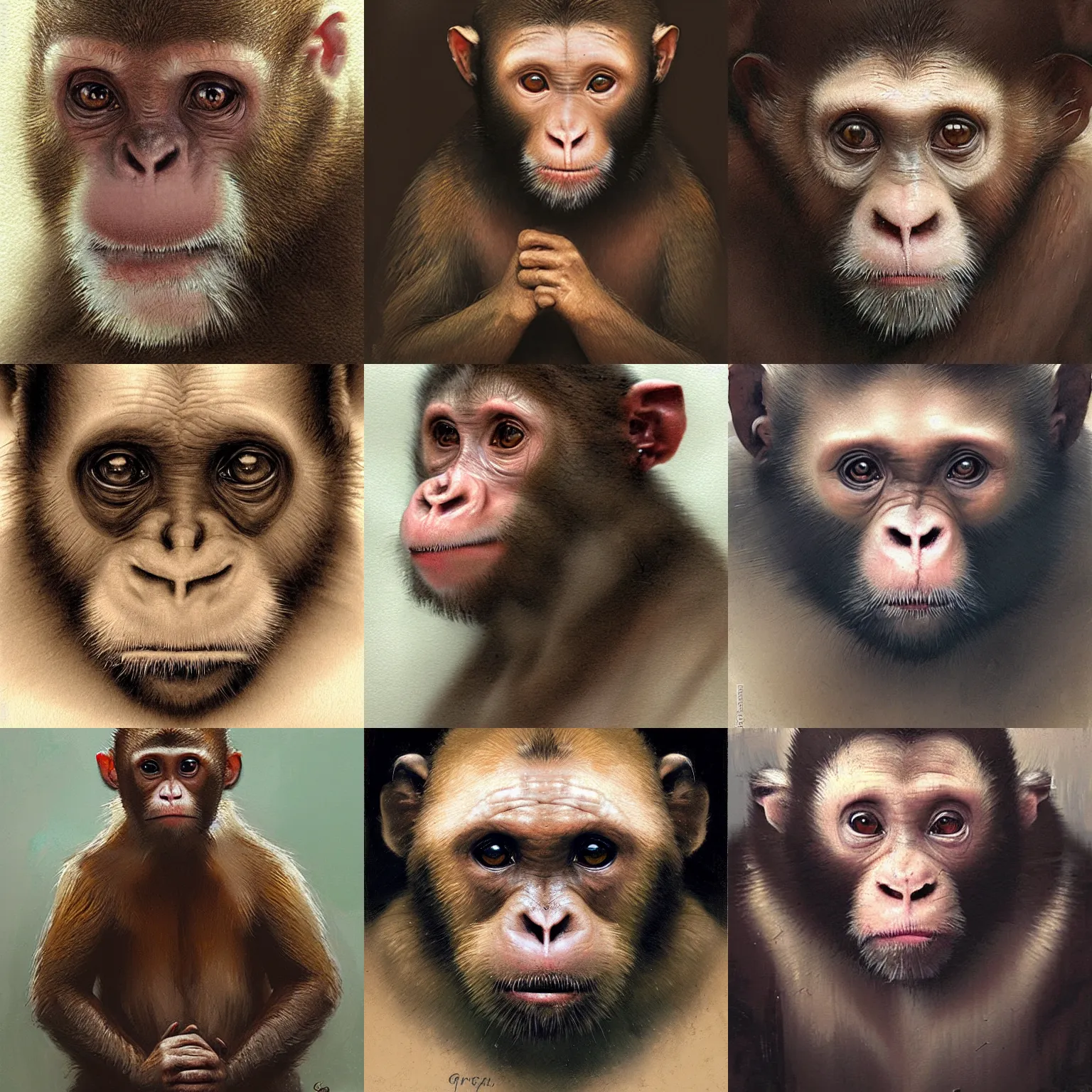 Prompt: a mugshot of a capuchin ,ultra realistic,art by greg rutkowski