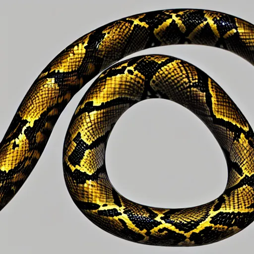 Image similar to a high quality photo of a chromatic snake realism 8k