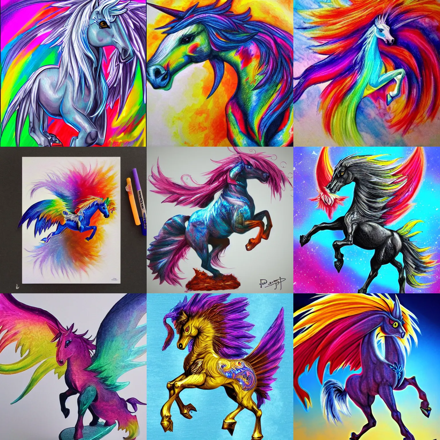 Prompt: abstract pegasus, highly detailed, dnd, fantasy, colorful, fluffy