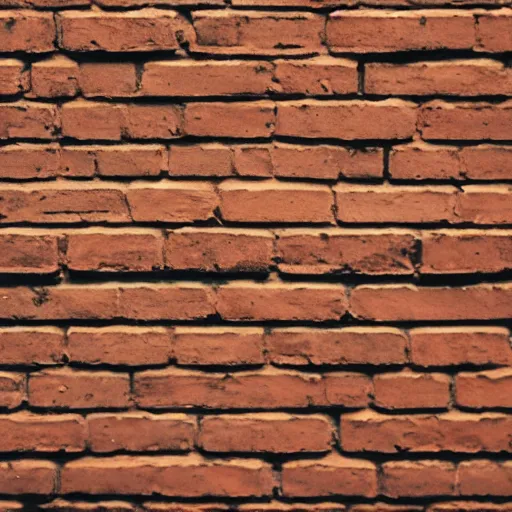 Prompt: base color texture of a brick wall, head - on photo, flat lighting