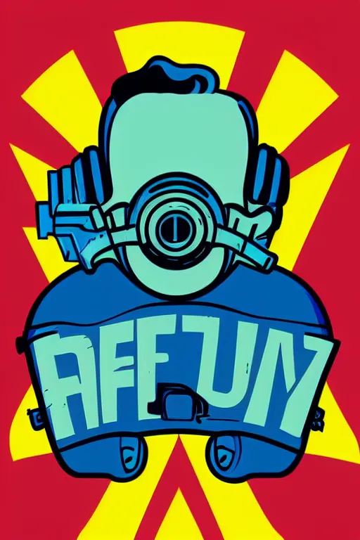 Image similar to fallout 7 6 retro futurist illustration art by butcher billy, sticker, colorful, illustration, highly detailed, simple, smooth and clean vector curves, no jagged lines, vector art, smooth andy warhol style