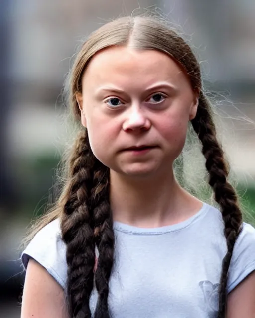 Prompt: greta thunberg as a pixar character, head and shoulders