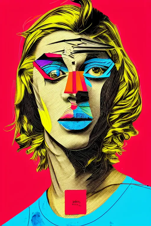 Image similar to cinema, aesthetic, acrylic paint style, pencil style, torn magazine style, pop art style, by mike swiderek, jorge lacera, ben lo, tyler west,, ultrarealistic, sharp focus, intricate, ultra high definition, ultra resolution details, no duplicate, proportional, shadow effect, baroque environment