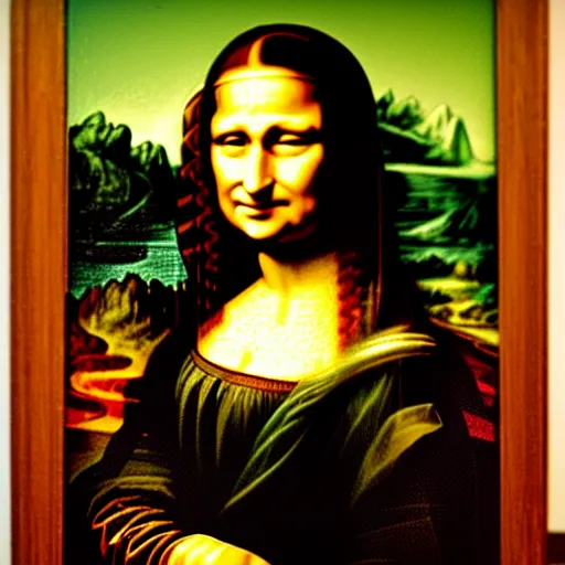 Prompt: mark zuckerberg painted as mona lisa, accurate zuck face, oil on canvas