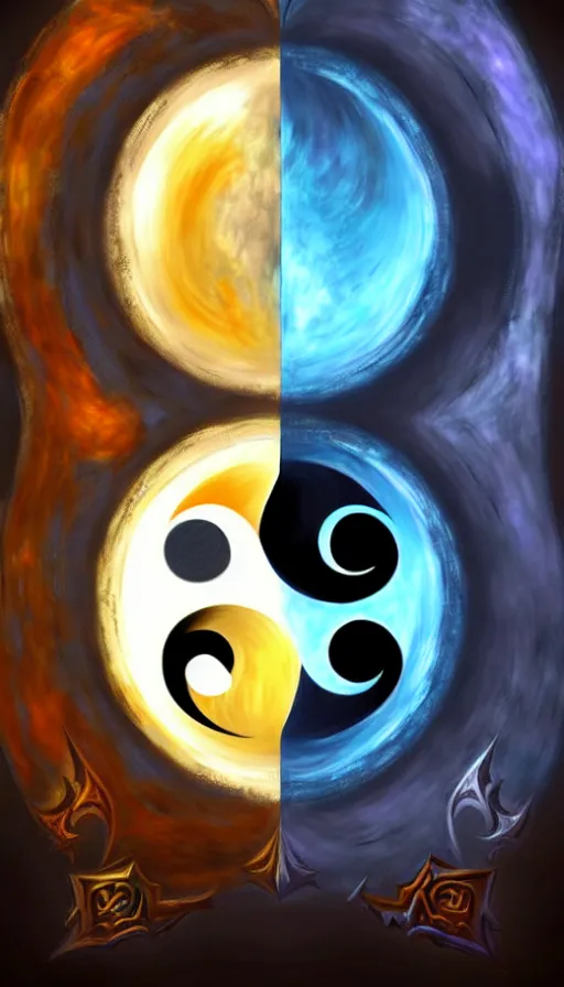 Prompt: Abstract representation of ying Yang concept, from WOW