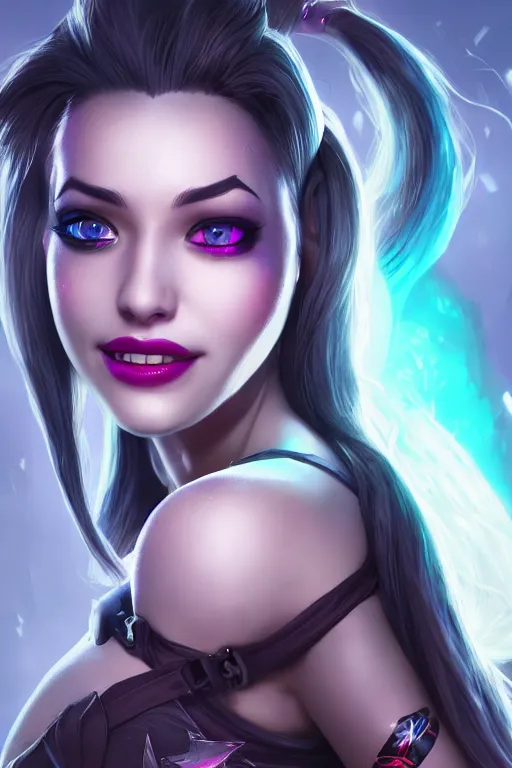 Prompt: ultra realistic facial portrait of jinx from league of legends, digital art, character portrait, highly detailed, trending on artstation, lens flare, atmosphere, hyper realistic, cinematic lightning, sharp focus, unreal engine 5, extreme details perfect face, pretty face, fine - face, illustration, 8 k, ultra texture, masterpiece