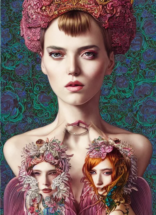 Image similar to fashion portrait :: by Martine Johanna and Chie Yoshii and Kenneth Willardt and wlop and Casey Weldon :: ornate, dynamic, particulate, rich colors, intricate, harper's bazaar, elegant, highly detailed, centered, artstation, smooth, sharp focus, octane render, 3d