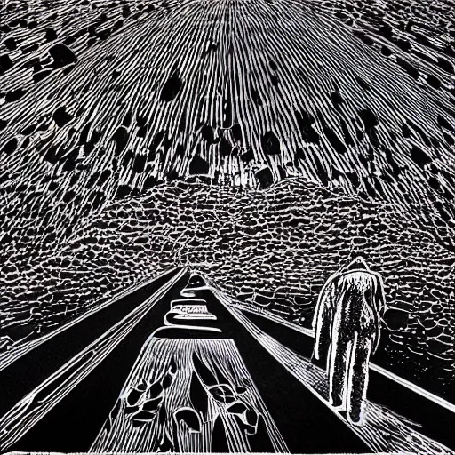 Image similar to searching for another reality by stanley donwood, highly detailed