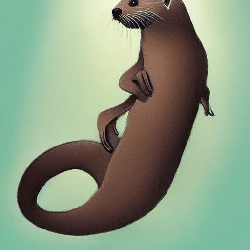 Image similar to hybrid of otter and Grace Kelly, stylized