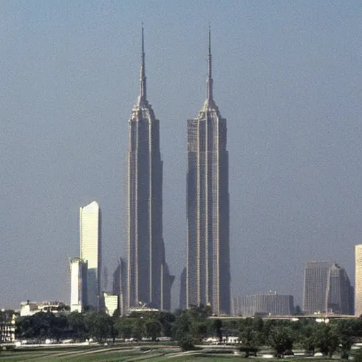 Image similar to twin towers hit by planes