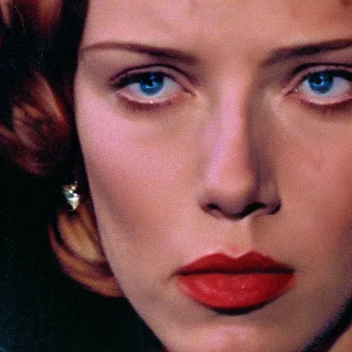 Image similar to Still of scarlet johansson from the GodFather(1980),8k photography